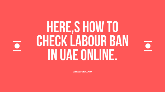 Here,s how to check labour ban in UAE online.